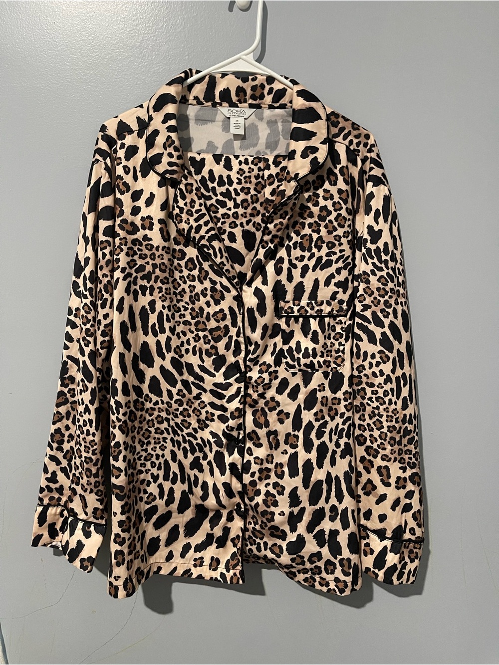 Sophia Vergara | Womens Leopard Pajama Set | Size XXL